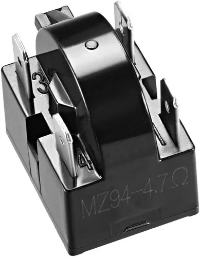Miniatura 3 de uxcell 2 unids 4.7 Ohm 4 Pin Refrigerador Start Relay para Compresor Negro