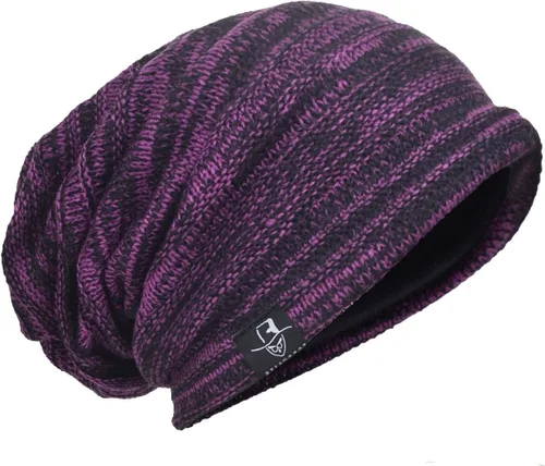 Miniatura 27 de Gorro de punto holgado con calavera de gran tamaño para hombre tipo skullcap