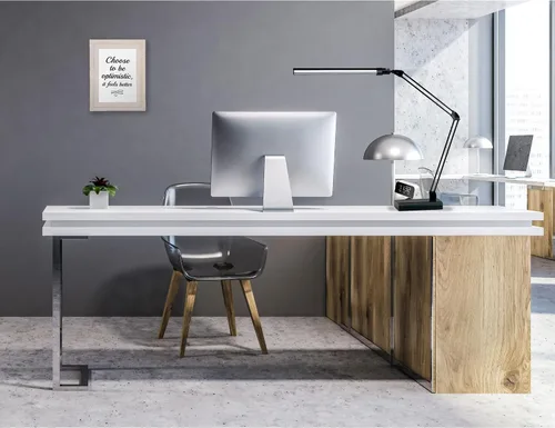Miniatura 2 de Realspace™ Arquitecto lámpara de escritorio, ajustable, 21-1/2"H, negro/plata