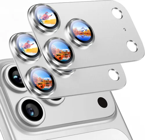 Miniatura 69 de Uyiton Compatible con iPhone 17 Pro Protector de Lente de Cámara - [No Fácil de Romper][Fuerte Adsorción][Compatible con Fundas] Cubierta de Titanio
