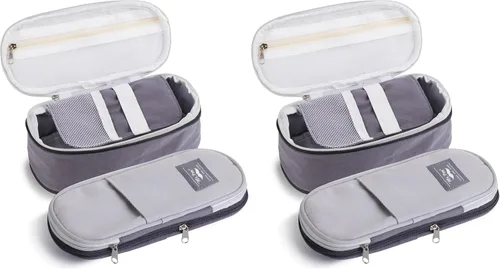 Miniatura 8 de Mr. Pen - Estuche para lápices grande, bolsa de tela grande, gris, bolsa para bolígrafos, suministros escolares, estuche para lápices lindo