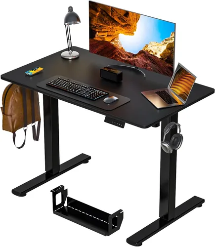 Miniatura 14 de Kingant Escritorio de pie con altura ajustable pequeño, escritorios eléctricos de pie [32 x 24 pulgadas] - Escritorios ergonómicos de pie y sentado