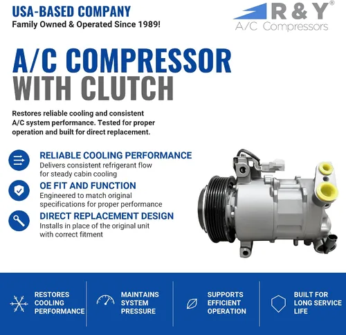Miniatura 2 de RYC Compresor de aire acondicionado automotriz y embrague de A/C AD-1216