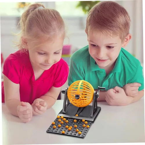 Miniatura 2 de Juego de bingo con 12 tarjetas y 90 bolas de números, máquina de juego divertida para la familia, niños y adultos, sin fichas incluidas