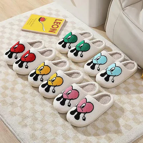 Miniatura 7 de Bad Cute Bunny Slippers for Women Home Slippers Cartoon Embroidery Holiday Gift