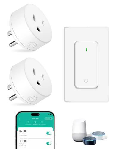 Miniatura 41 de NineLeaf Interruptor de salida remoto inalámbrico, interruptor de lámpara remoto, interruptor decorativo de enchufe de luz de encendido y apagado