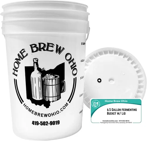 Miniatura 2 de Home Brew Ohio Cubo de fermentación de 6.5 galones con tapa con ojales