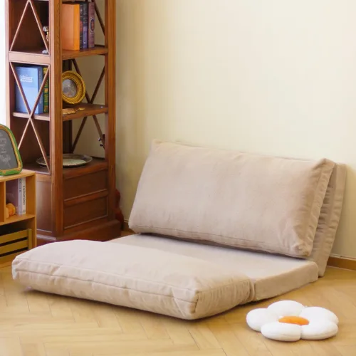 Miniatura 2 de N&V Sofá cama puff plegable con relleno de espuma, sofá cama puff con relleno de espuma plegable, incluye funda extraíble y lavable a máquina, suave