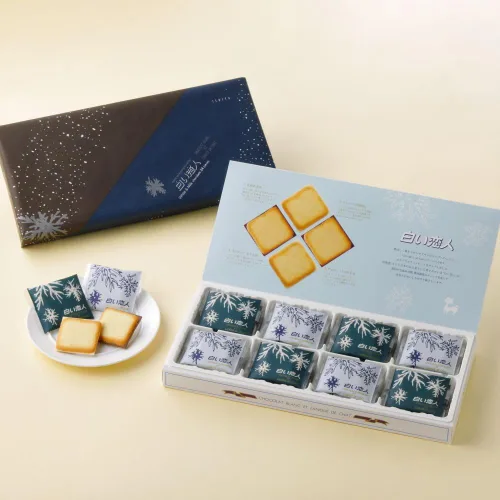 Lenguas de gato Ishiya con chocolate blanco y negro, 24 unidades [importado de Japón], Hokkaido Shiroi Koibito Japón