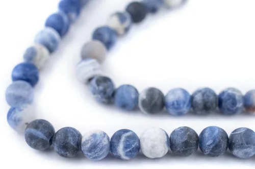 Miniatura 31 de The Bead Chest Cuentas de Jade Blanco Mate Redondas (8mm): Piedra Preciosa Orgánica Redonda Esférica de Energía con Poder de Sanación para Hacer