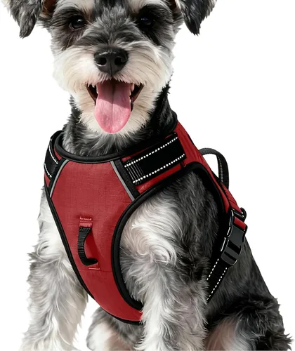 Miniatura 126 de Arnés para perro sin tirones, chaleco reflectante ajustable y acolchado para mascotas con asa de fácil control, fácil de llevar con nudo elegante