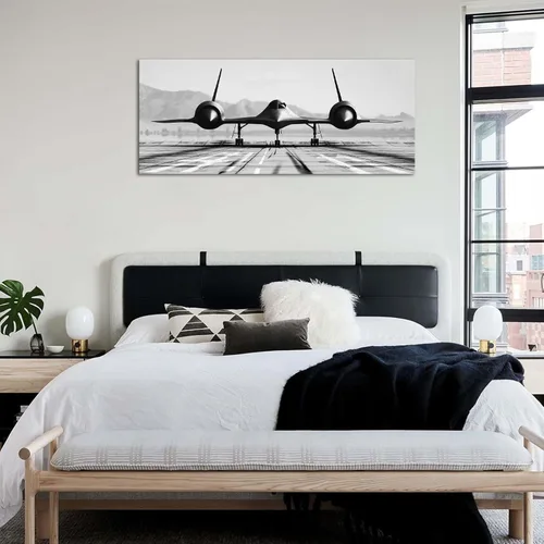 Miniatura 5 de KLVOS Arte de pared en blanco y negro, gran avión, impresión sobre lienzo para habitación de niños, decoración del hogar y la oficina, obra de arte