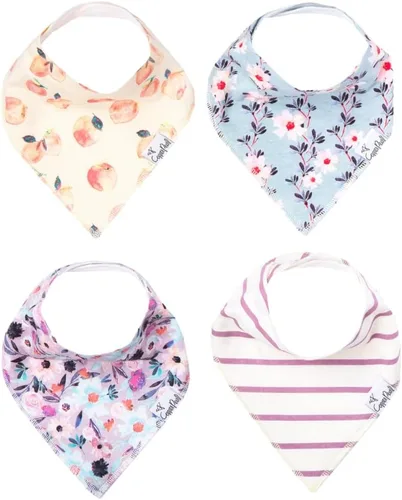 Miniatura 15 de Copper Pearl Baberos tipo bandana para bebé, paquete de 4 baberos de algodón suave para babear y dentición, absorbentes, ajuste ajustable, muchos