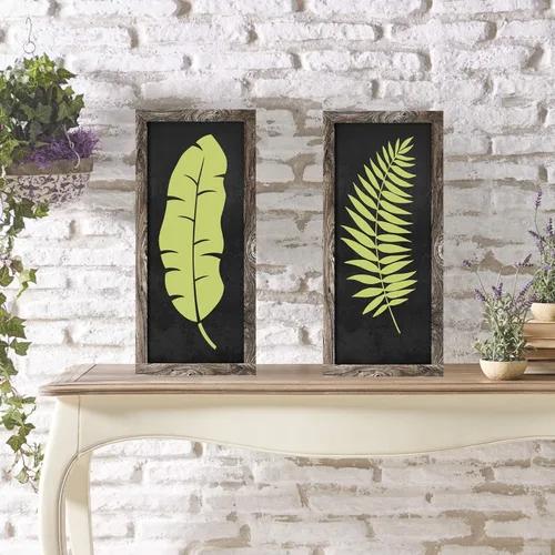 Miniatura 8 de Plantillas de hojas (3 diseños), plantillas grandes de hojas tropicales para pintar pisos, paredes, azulejos, muebles, tela, madera, cada una