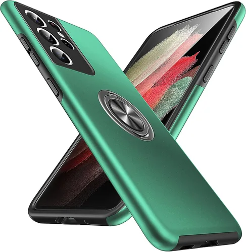 Miniatura 34 de Anqrp Diseñada para Samsung Galaxy S22 Ultra Funda, Incorporada [Protección contra Caídas de 15 Pies][Disipación de Calor] Protección de Grado Rojo