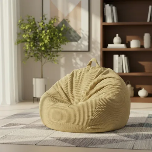 Miniatura 10 de ZhenLives Funda para puf de almacenamiento de animales de peluche, solo funda (sin relleno), organizador de juguetes de pana, para asiento con cojín