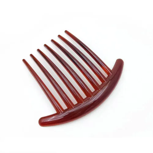 Miniatura 3 de Peine de pelo lateral de plástico para mujer con siete dientes, juego de 6 (3 colores, cada 2 piezas)