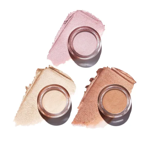 Miniatura 26 de Oulac Sombra de ojos en crema con brillo también para iluminador Sombra de ojos mezclable Resistente al agua y de larga duración con fórmula Pureza