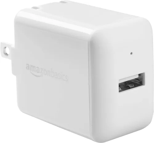 Miniatura 9 de Amazon Basics Cargador de pared USB-A de 12 W de un puerto (2.4A) para teléfonos (iPhone 15/14/13/12/11/X, Samsung y más), paquete de 2, blanco