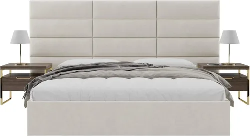 Miniatura 93 de Vänt - Paneles tapizados de cabecera para montar en la pared, diseño Isabelle, 60 x 23 pulgadas, configuración de 4 paneles individuales, Cuero