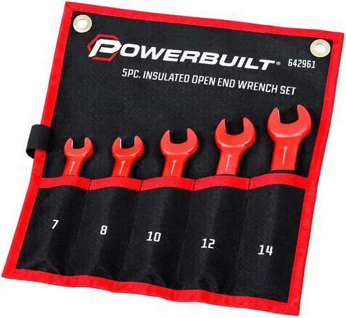 Miniatura 7 de Powerbuilt Juego de llaves VDE con aislamiento de extremo de caja de desplazamiento de 5 piezas, clasificadas para 1000 V, tamaños de 0.276 in a