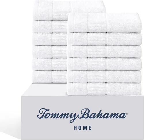 Miniatura 21 de Tommy Bahama - Toallas de baño, 100% algodón suave y absorbente, resistentes a la decoloración y a la decoloración, toallas de baño de peso medio