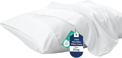 Miniatura 21 de Royale Linens Juego de 2 fundas de almohada Queen – Fundas de almohada de cama – 20 x 30 pulgadas – Fundas de almohada negras – 1800 microfibra