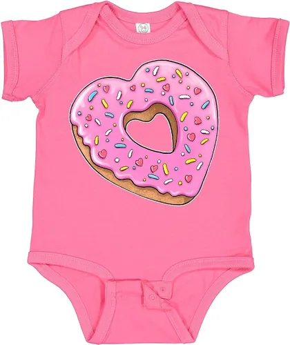 Miniatura 4 de inktastic Body de bebé con forma de corazón con glaseado rosa y chispas