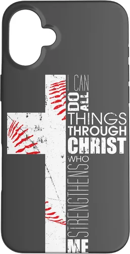 Miniatura 23 de Baseball Phone Case Christian Bible Verse Philippians 4:13 Case for iPhone 17