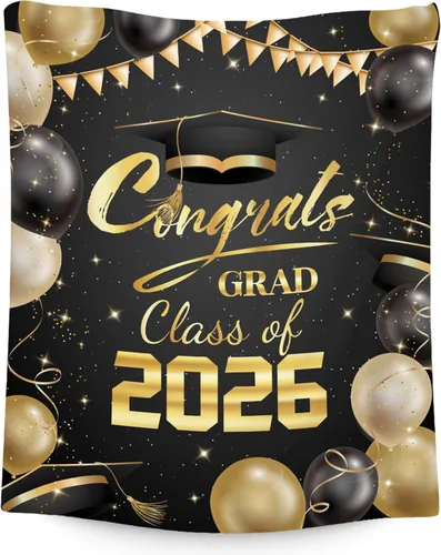 Manta de graduación – Regalos de graduación de clase de 2025 para ella o él – Decoraciones de franela suave de 30 x 40 pulgadas – Mantas para
