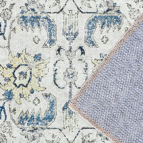 Miniatura 8 de jinchan Kalen Runner Alfombra 3x10 Lavable Alfombra de Pasillo Vintage Interior Delgada Retro Cubierta de Piso Floral Country Ligera Antideslizante