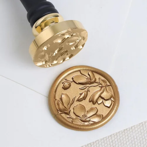 Miniatura 13 de UNIQOOO Sello de cera de romero botánico de plantas verdes para bodas, ideal para sobres de tarjetas, invitaciones, paquetes de vino, correos