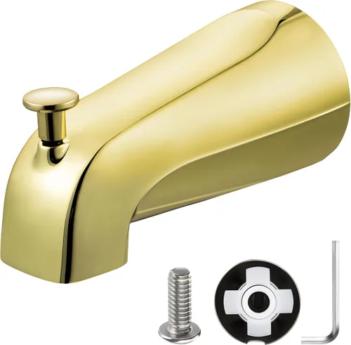 Miniatura 10 de Enhon Boquilla deslizante para bañera con desviador, compatible con la norma estadounidense 8888026.002, grifo de bañera de baño, se adapta a 1/2