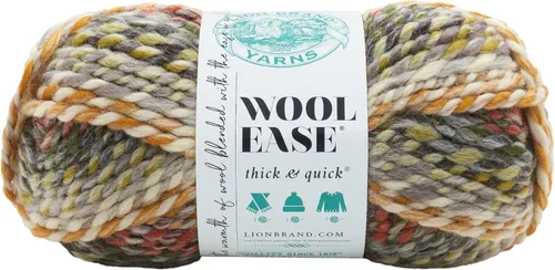 Miniatura 130 de Lion Brand Yarn - Ovillo de lana Wool-Ease Thick & Quick color fuerza aérea