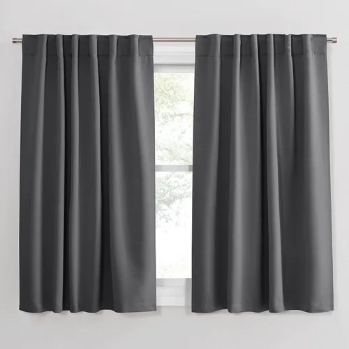 Miniatura 30 de PONY DANCE Cortinas cortas con aislamiento térmico para ventana pequeña, para guardería, baño, cocina, lavandería, caravana, sótano, 29 pulgadas