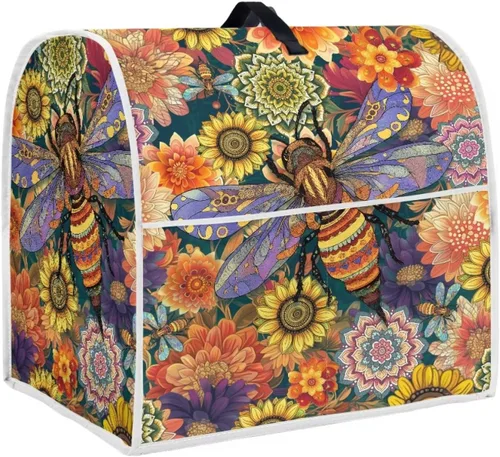 Miniatura 9 de Funda para batidora con estampado de girasol y bandera americana, cubierta protectora contra el polvo, adecuada para la mayoría de los modelos