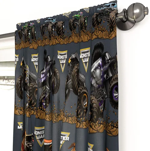 Miniatura 7 de Jay Franco Monster Jam Slash - Manta de 5 piezas, incluye manta, cortinas