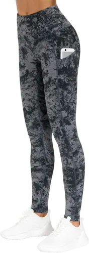 Miniatura 2 de The Gym People - Pantalones deportivos gruesos de tiro alto, con bolsillos y control de abdomen, leggings para entrenar, correr, hacer yoga