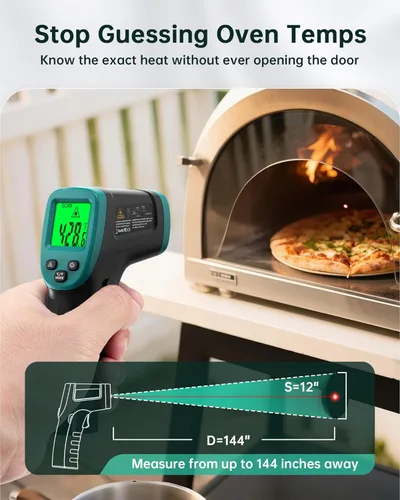 Miniatura 6 de ERICKHILL ROOKCORE - Termómetro infrarrojo de -58.0 °F ~ 1,112.0 °F - Pistola termómetro láser sin contacto con emisividad ajustable, pantalla LCD