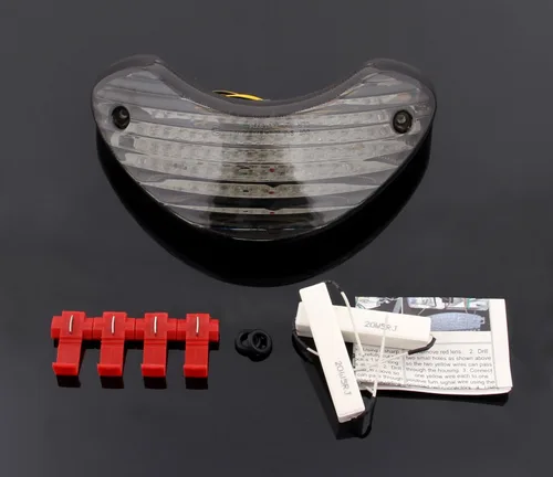 Miniatura 9 de Señales de giro LED luz trasera integrada señales de giro para Suzuki SV650 1999-2003, TL1000S 1997-2001, TL1000R 1998-2004 humo