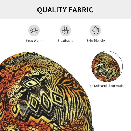Miniatura 39 de Gorro africano holgado para adultos, tejido elástico, de calavera, gorro de invierno para exteriores para mujeres y hombres