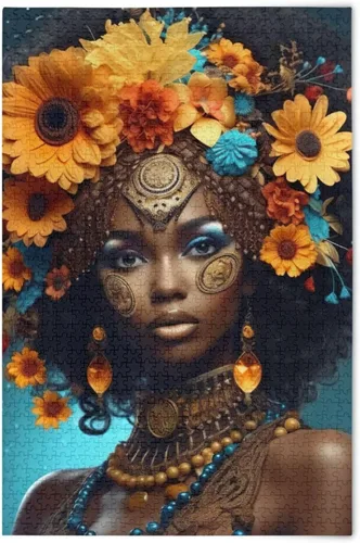 Miniatura 27 de Rompecabezas de 1000 piezas para adultos American African Black Girl Wood Puzzles Educativo Cerebro 21216876 Chica negra africana americana 21216876
