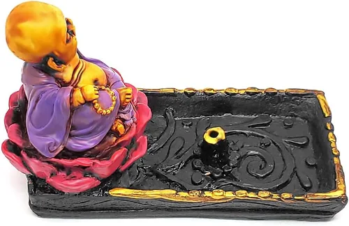 Miniatura 4 de Baby Lotus Buddha - Soporte para incienso – Quemadores de palo, meditación, figura de budismo, accesorio de humo, aromaterapia, decoración
