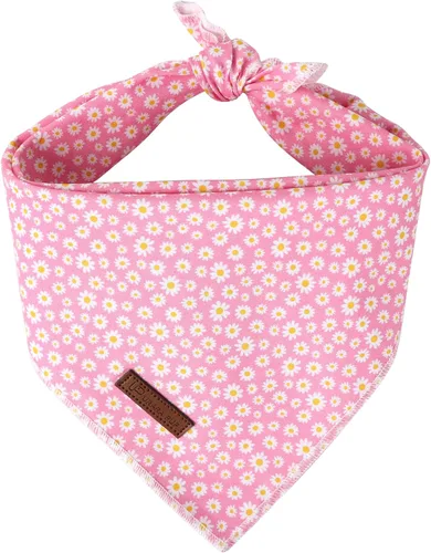 Miniatura 47 de Bandana de verano para perros, bufanda triangular de rejilla de algodón cómoda para perros medianos y grandes, pañuelo lavable para mascotas