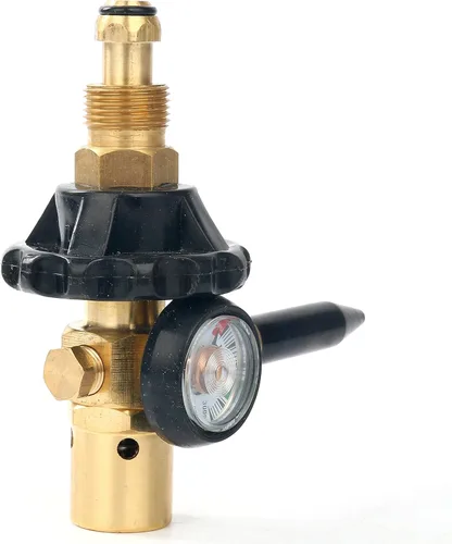 Miniatura 4 de Regulador del inflador del flujo de aire del relleno del globo del látex del helio 0-3000 PSI con el indicador para la válvula del tanque CGA580