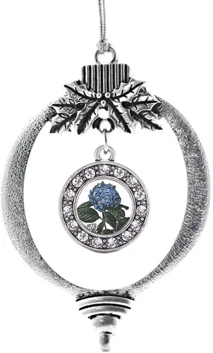 Miniatura 84 de Inspired Silver - Bonita bandera estadounidense - Adorno de Navidad plateado - Adorno de árbol de Navidad con dije circular con circonita cúbica