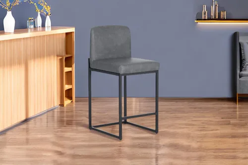 Miniatura 35 de Juego de 2 taburetes de bar de altura de mostrador de color blanco cremoso de 24 pulgadas, modernos taburetes de bar dorados con respaldo tapizado