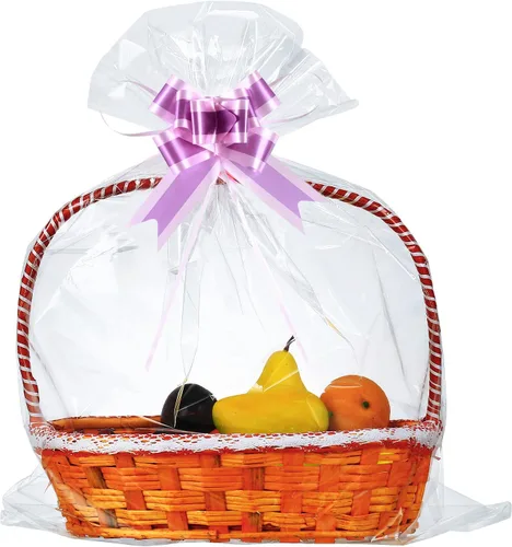 Miniatura 21 de Paquete de 100 bolsas de celofán grandes de 24 x 30 pulgadas, bolsas de regalo de celofán transparente, extra grandes de 2.3 mil, bolsas de celofán