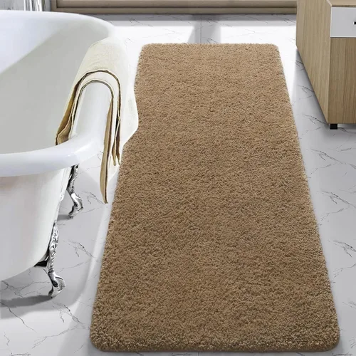 Miniatura 12 de LOCHAS - Tapete de baño de 24x70 pulgadas, suave, grueso y absorbente, hecho de microfibra, para el baño, lavable a máquina, tapete antideslizante