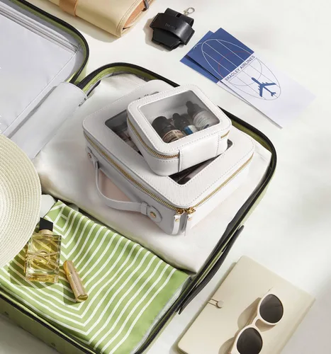 Miniatura 5 de LETGO Bolsas de Maquillaje Transparentes, Bolsa de Aseo Aprobada por la TSA con Cierre, Organizador de Maquillaje Transparente de Gran Capacidad